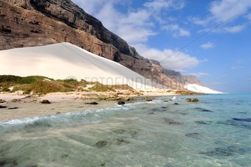 Dunes and cliffs of Arthur coast Socotra Island Yemen