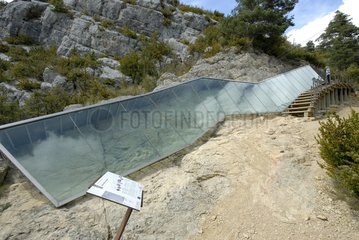 Site built in the valley of fossil Sirenia Alps France