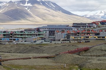 Mining town of Longyearbyen Spitsbergen Svalbard