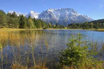 Lake Luttensee with Karwendel Mountains in background