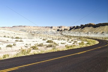 Road in the desert of Capitol Reef-East in Utah USA