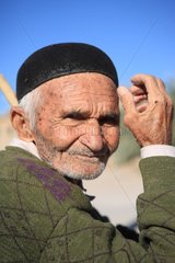 Portrait of an elderly man from the village of Garmeh Iran