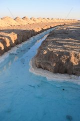 Channels in the salt marshes around Khur Iran