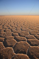 Salt lake during the dry season in Iran