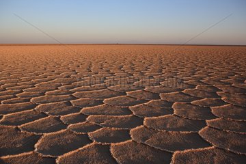 Salt lake during the dry season in Iran