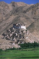 Kloster und Dorf Chimre Ladakh India
