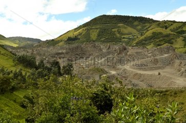 Quarrying of Antisana in Ecuador