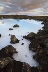 Lava Field of Blue Lagoon Reykjanes Iceland