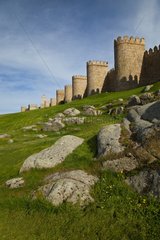 City wall of Avila in Spain