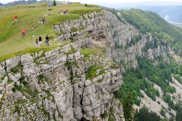 Limestone cliffs of Mont d'Or France Franche-Comté