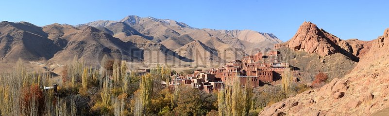 The village Abianeh in the mountains Karkas Iran