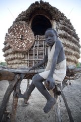 Toposa child in a village in southern Sudan