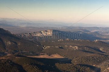 Aerial view of the Pic Saint-Loup France