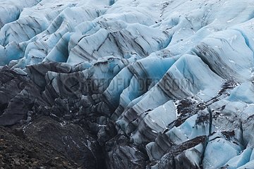 Svinafellsjokull glacier in winter in Iceland