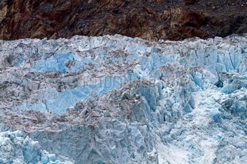 Aerial vue of South Sawyer Glacier in Tracy Arm