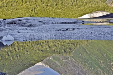 Reflection on a glacial lake Valdez Alaska USA