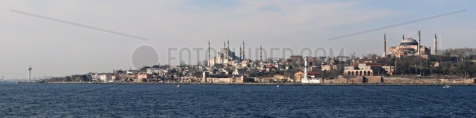 Hagia Sophia and Blue Mosque view of the Bosphorus