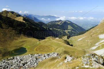 Case Lake and Massif of dent d'Oche Chablais Alps