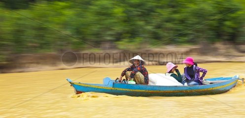 Traditional boat on the Tonle Sap Lake Cambodia