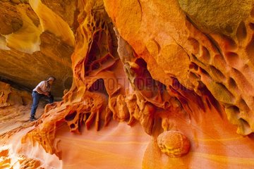 Eroded sandstone massif Jaizkibel Basque Country Spain