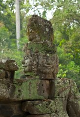 Statues Preah Khan Temple Angkor Siem Reap Cambodia
