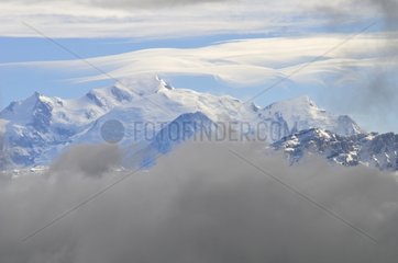 Wave clouds over Mont-Blanc France