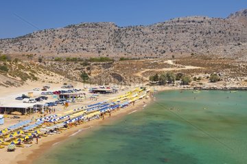 Agathi beach on Rhodes Island in Greece