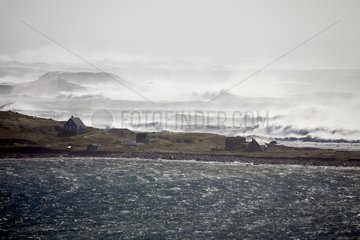 Cyclone Leslie on the coast of Saint-Pierre and Miquelon