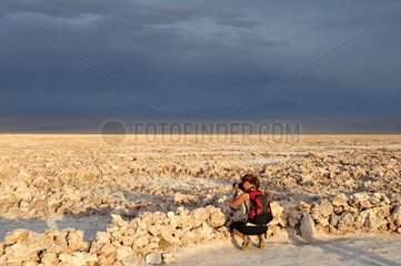 Stormy sky Salar de Atacama Atacama Desert of Chile