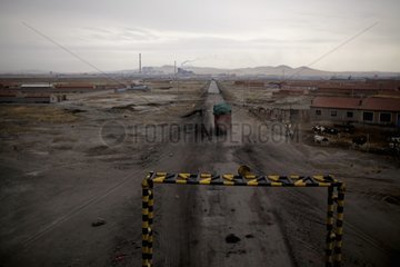 Landscape mining town in Inner Mongolia China