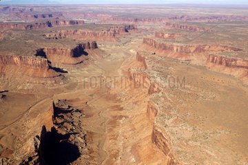 Landscape of eroded sandstone Canyonlands NP Utah USA