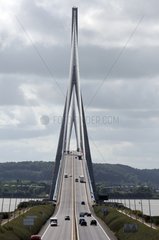 Normandy bridge linking Le Havre to Honfleur France