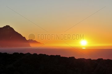 Sunrise off Liverpool Land Greenland