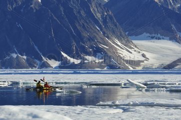 Kayakers in Holloway Bugt Greenland