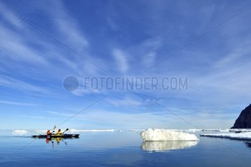 Kayakers in Holloway Bugt Greenland