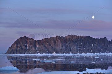 Moonlight over Janus Island East Coast Greenland