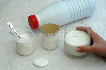Milk and yoghurt for breakfast