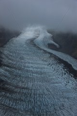 Vatna Glacier under mist in Iceland