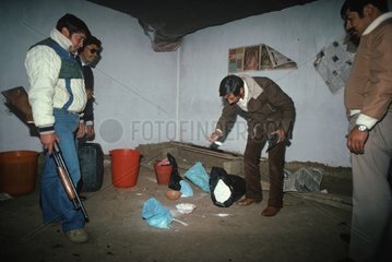Narcotics police raid cocaine factory La Paz Bolivia