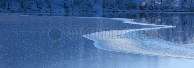 Ice on a lake at Plitvice lakes NP Croatia