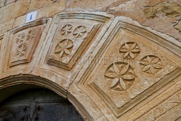 Antique door at Pesquera de Ebro Spain
