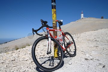 Bike on the slopes of Mont Ventoux Provence France