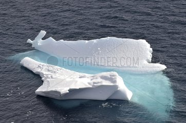 Iceberg drifting in summer Antarctic Weddell Sea