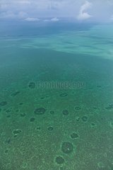 Aerial view of the Florida Keys Florida USA