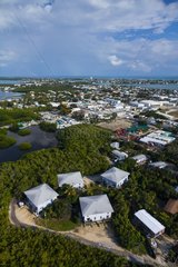 Aerial view of Marathon Florida Keys archipelago USA