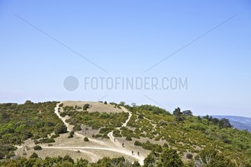 ATV roaming the ridges of the Luberon - Provence France