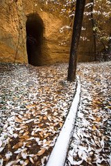Snow and gallery extraction of ocher - Luberon France