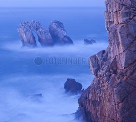 Rocky coast on on the Cantabrian sea Cantabria Spain