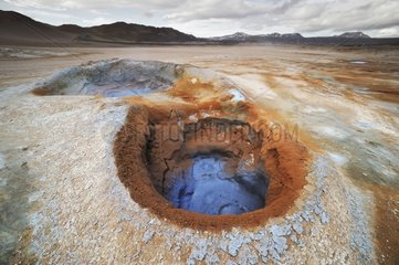 Mud pot Námafjall Iceland Geothermal Area
