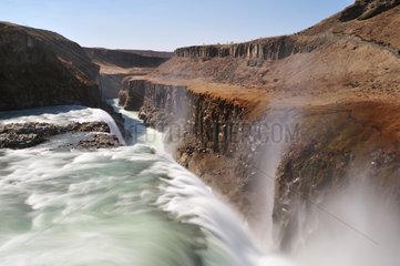 Gullfoss waterfall on the river Hvítá Iceland